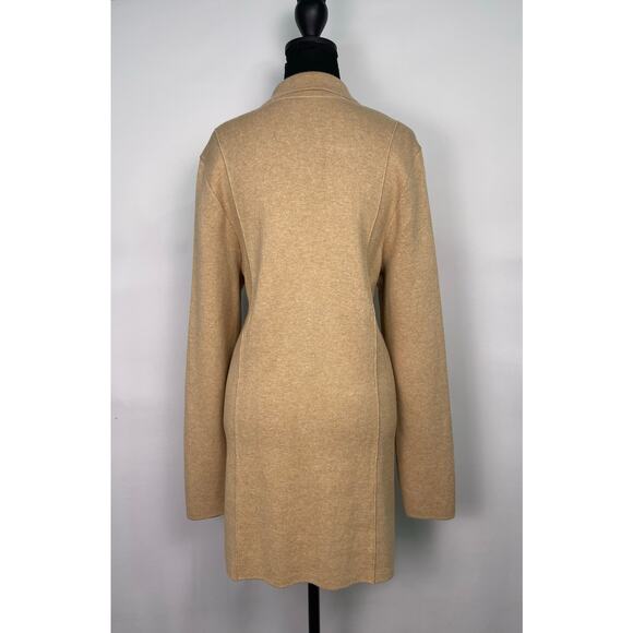 J Jill Beige Knit Button Front Blazer Coatigan Women’s Size Large - Picture 3 of 10